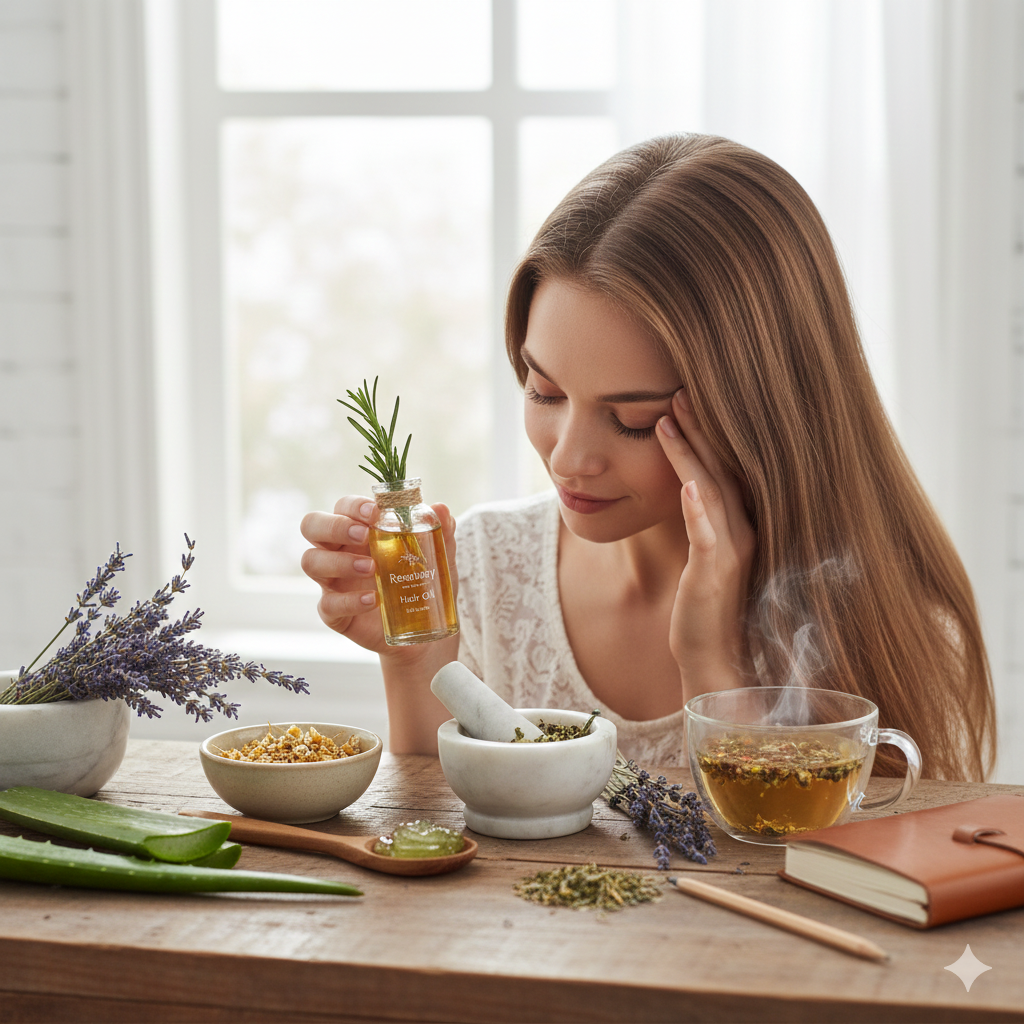 الشعر الصحي بلمسة الطبيعة ومفتاحها الأعشاب